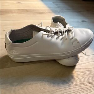 Lacoste All-White Leather Low-Top Sneakers